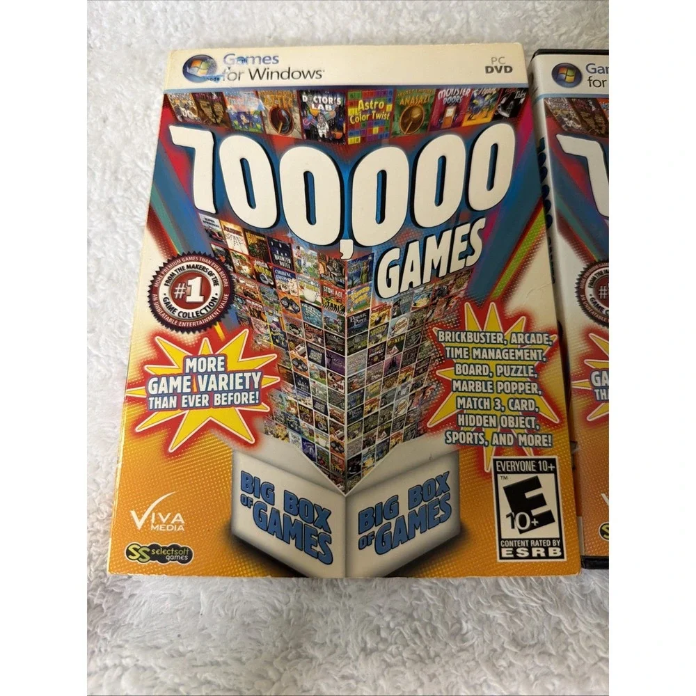 700,000 Games For Windows PC DVD Sleeve Brickbuster Arcade Puzzle Marble Hidden